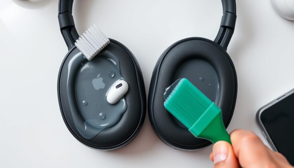 remove dirt from airpods max cushions