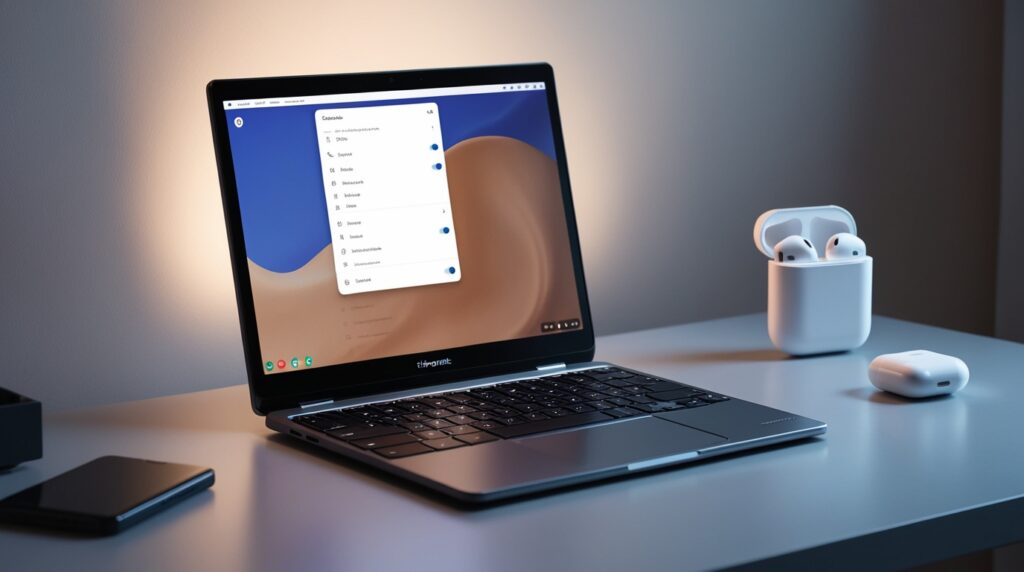 how to connect airpods to chromebook